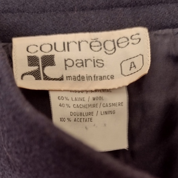 COURRÈGES Wool and Cashmere Skirt Vintage, Made in France - Picture 2 of 8
